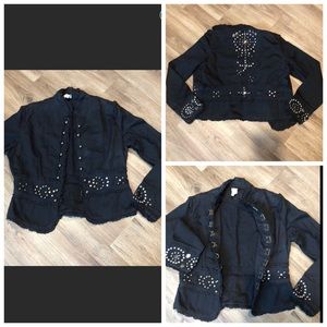 Sandrea studded black jacket.